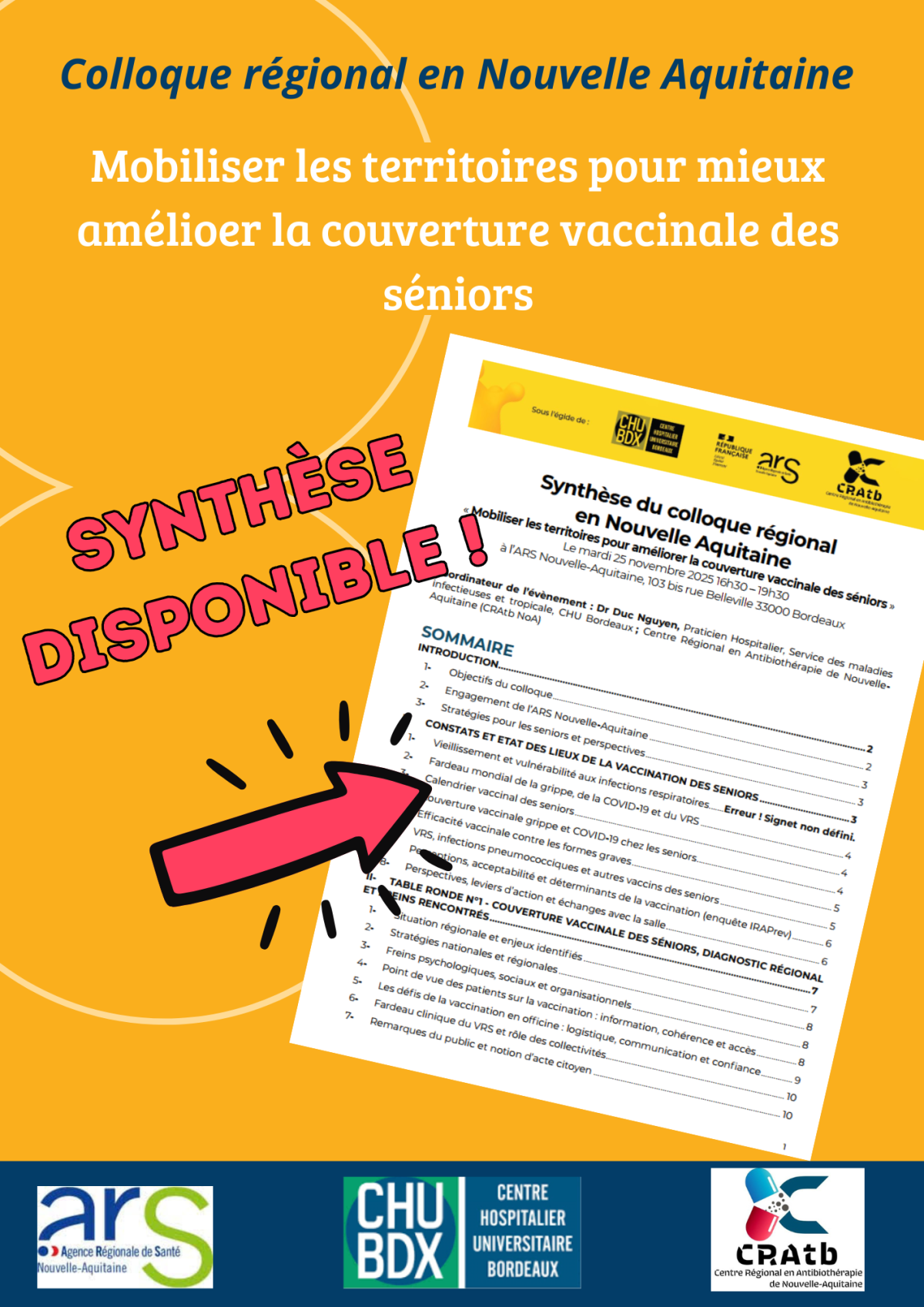 Colloque régional en Nouvelle-Aquitaine | Mobiliser les territoires pour améliorer la couverture vaccinale des séniors